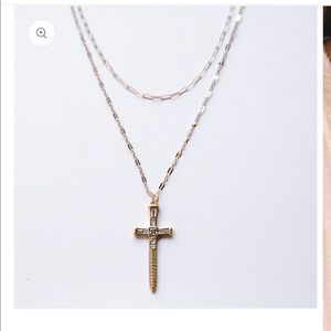 Jay Nicole Designs Double Dagger Cross Necklace